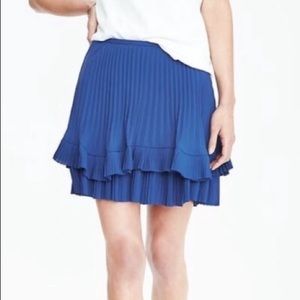 Banana Republic Blue Pleated Skirt